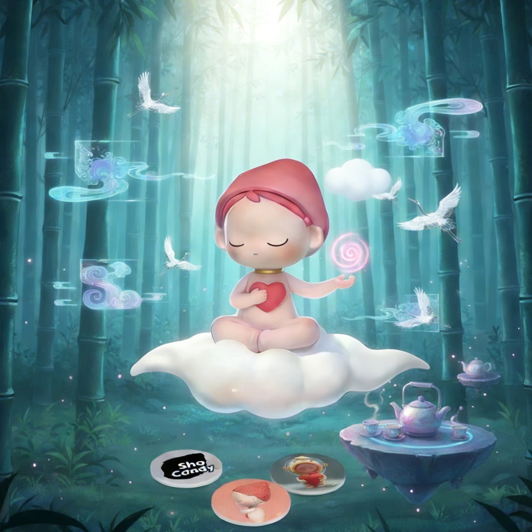 ShoCandy Ceramic & Cork Round Coaster — “From the Heart” Artist Series  (3-piece Set)