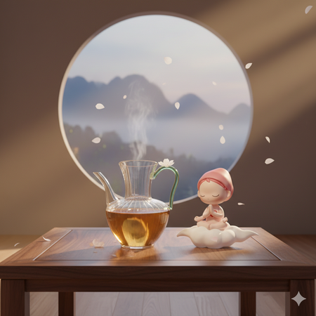 ShoCandy x Heqi “Quiet East” Hand-Blown Glass Tea Pot — Song Dynasty Inspired Vessel